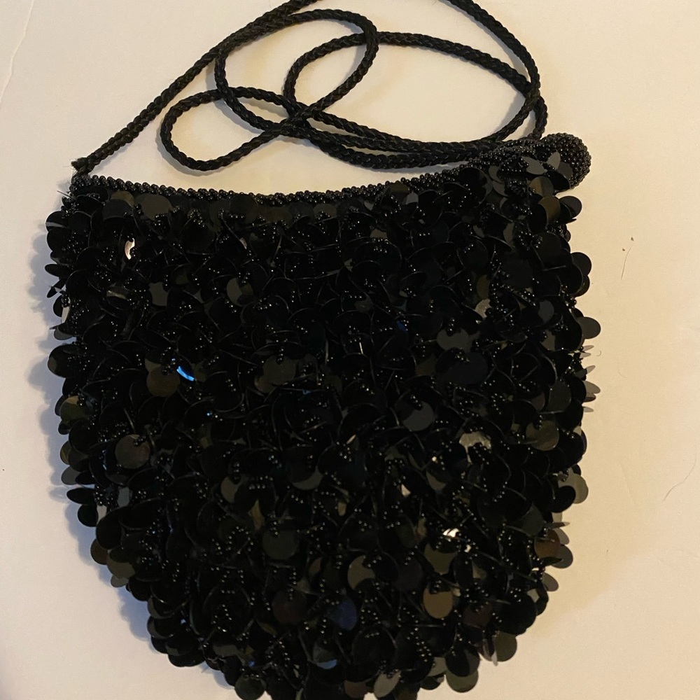 Lancome Black Sequin Mini Bag